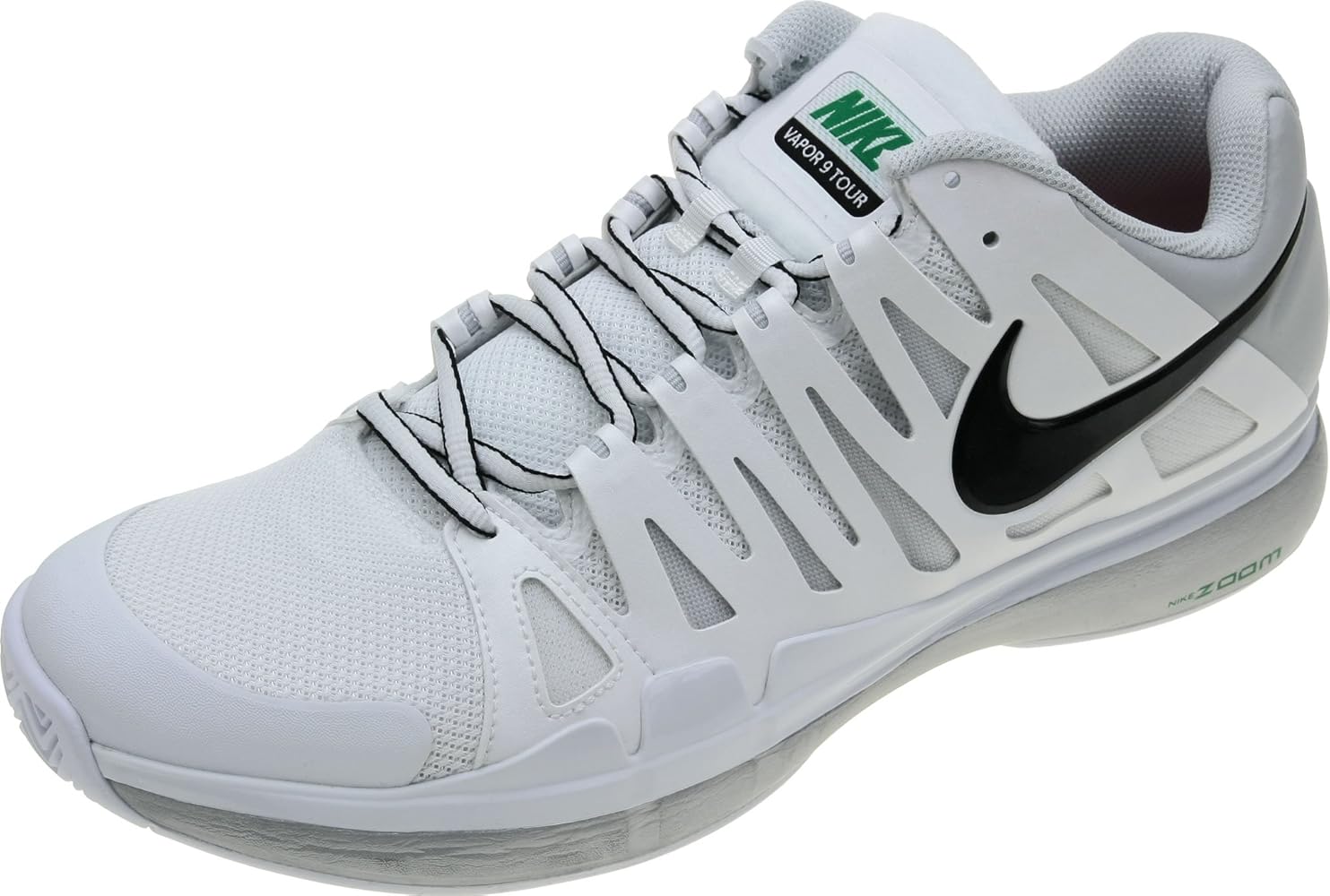 Buy Nike Men's Zoom Vapor 9 Tour Wht/Blk-Platinum-Court Grn